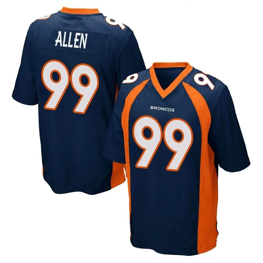 Yuxns D.Broncos #99 Zach Allen Player Navy Game Stitched Jerseys