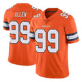 Yuxns D.Broncos #99 Zach Allen Player Orange Vapor Untouchable Limited Home Game Stitched Jerseys