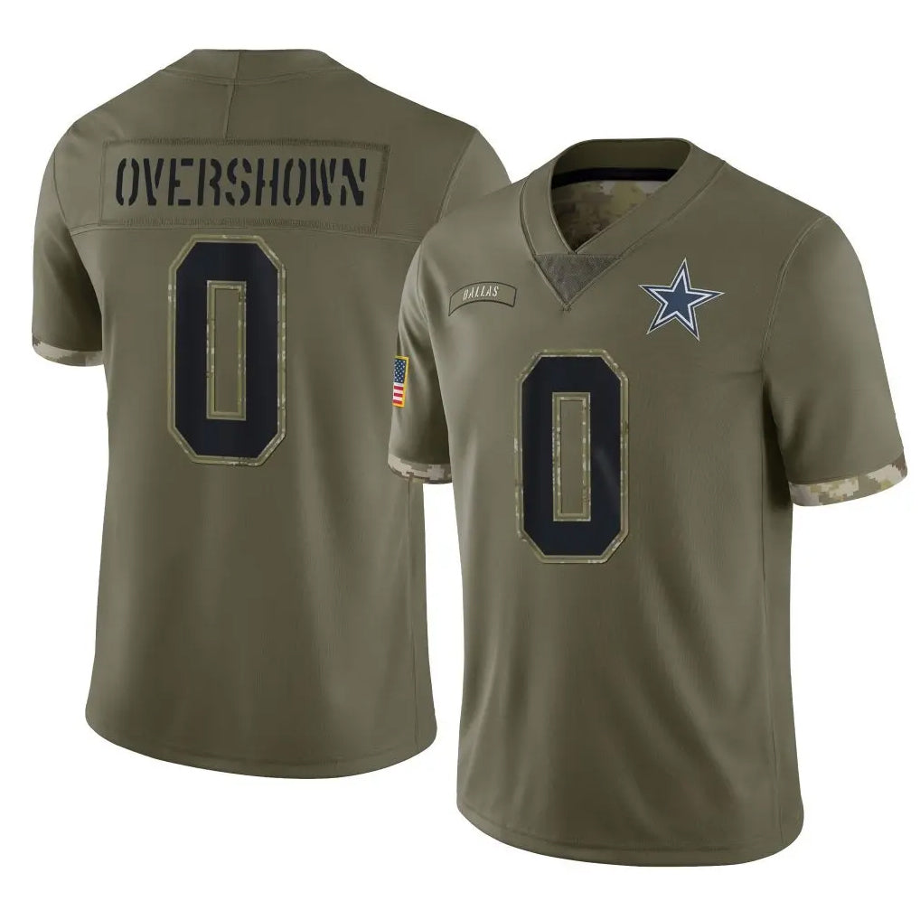 Yuxns D.Cowboys #0 DeMarvion Overshown Player Olive Salute to Service Limited Game Stitched Jerseys