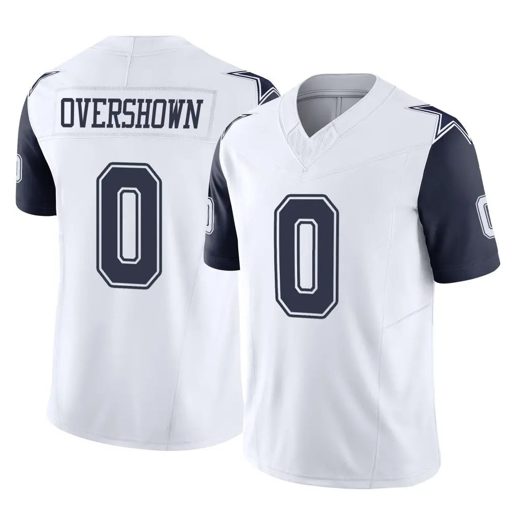 Yuxns D.Cowboys #0 DeMarvion Overshown Player White-Navy Limited Vapor F.U.S.E. Home Game Stitched Jerseys