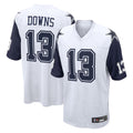 Yuxns D.Cowboys #13 Caleb Downs Player White-Navy Home Game Stitched Jerseys