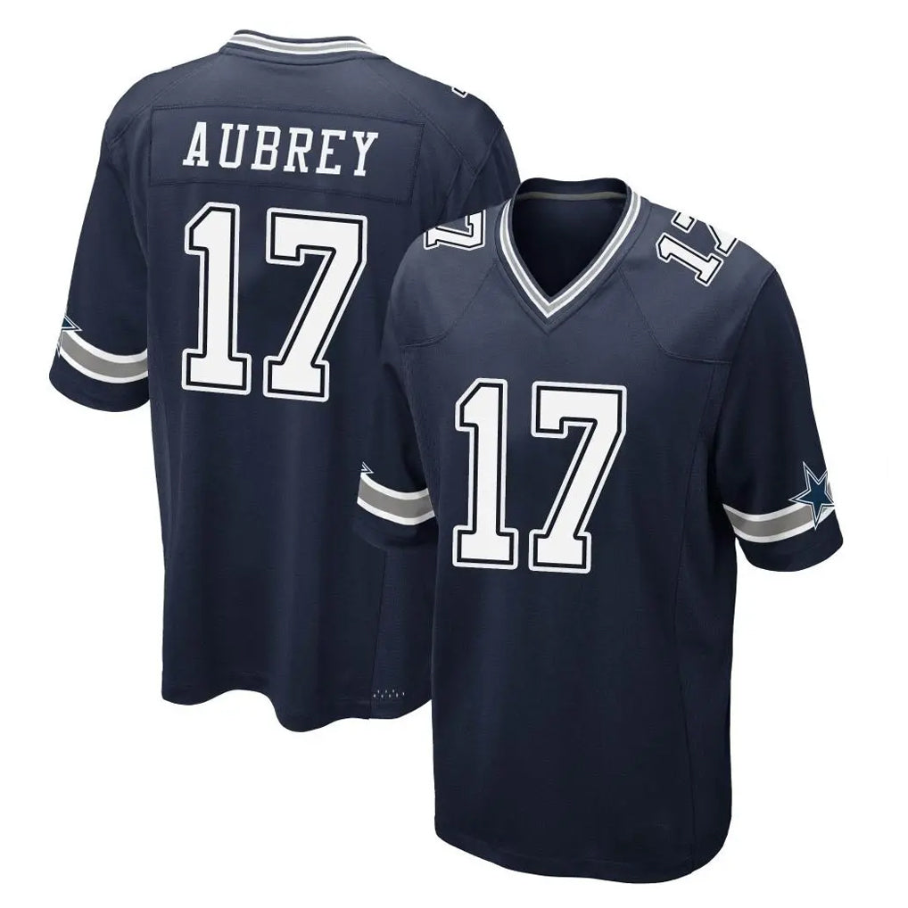 Yuxns D.Cowboys #17 Brandon Aubrey Player Navy Home Game Stitched Jerseys