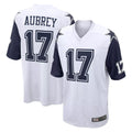 Yuxns D.Cowboys #17 Brandon Aubrey Player White-Navy Home Game Stitched Jerseys
