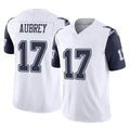 Yuxns D.Cowboys #17 Brandon Aubrey Player White-Navy Limited Vapor F.U.S.E. Home Game Stitched Jerseys