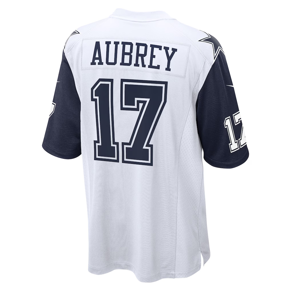 Yuxns D.Cowboys #17 Brandon Aubrey White Alternate Game Team Stitched Jerseys