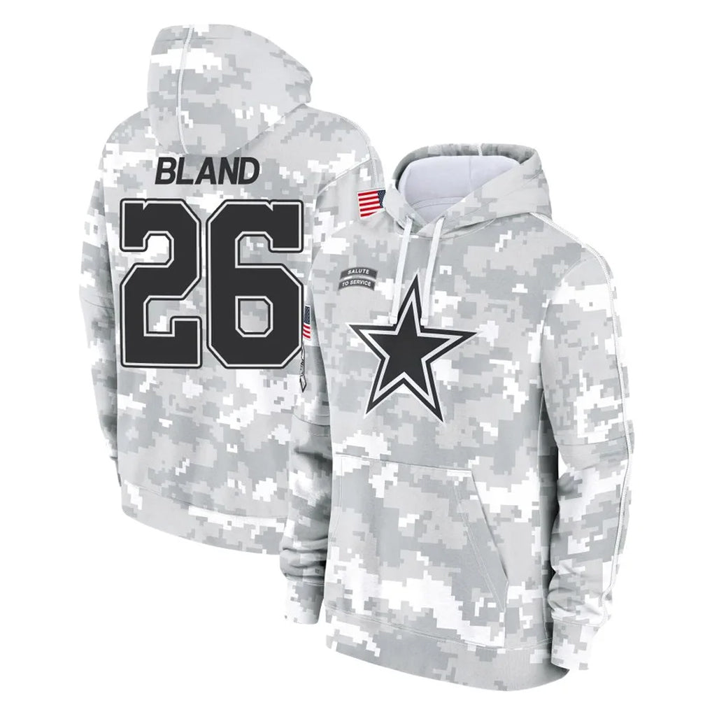 Yuxns D.Cowboys #26 DaRon Bland Player Arctic Camo Salute to Service Hoodies Limited Game Stitched Jerseys