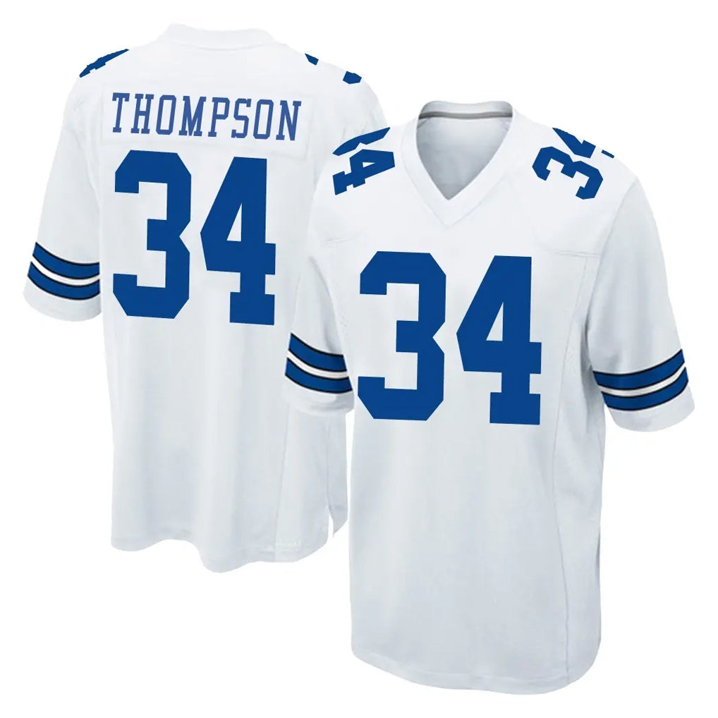 Yuxns D.Cowboys #34 Jalen Thompson Player White Home Game Stitched Jerseys