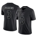 Yuxns D.Cowboys #3 George Pickens Player Black Limited Reflective Home Game Stitched Jerseys