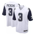 Yuxns D.Cowboys #3 George Pickens Player White-Navy Home Game Stitched Jerseys