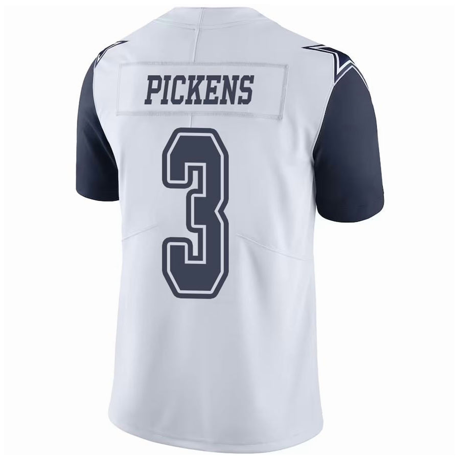 Yuxns D.Cowboys #3 George Pickens Player White Throwback Stitched Jerseys