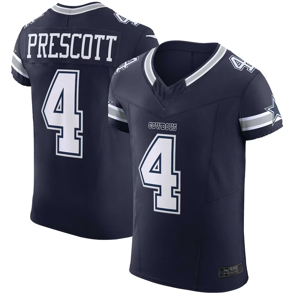 Yuxns D.Cowboys #4 Dak Prescott Navy Team Vapor F.U.S.E. Elite  Stitched Jerseys