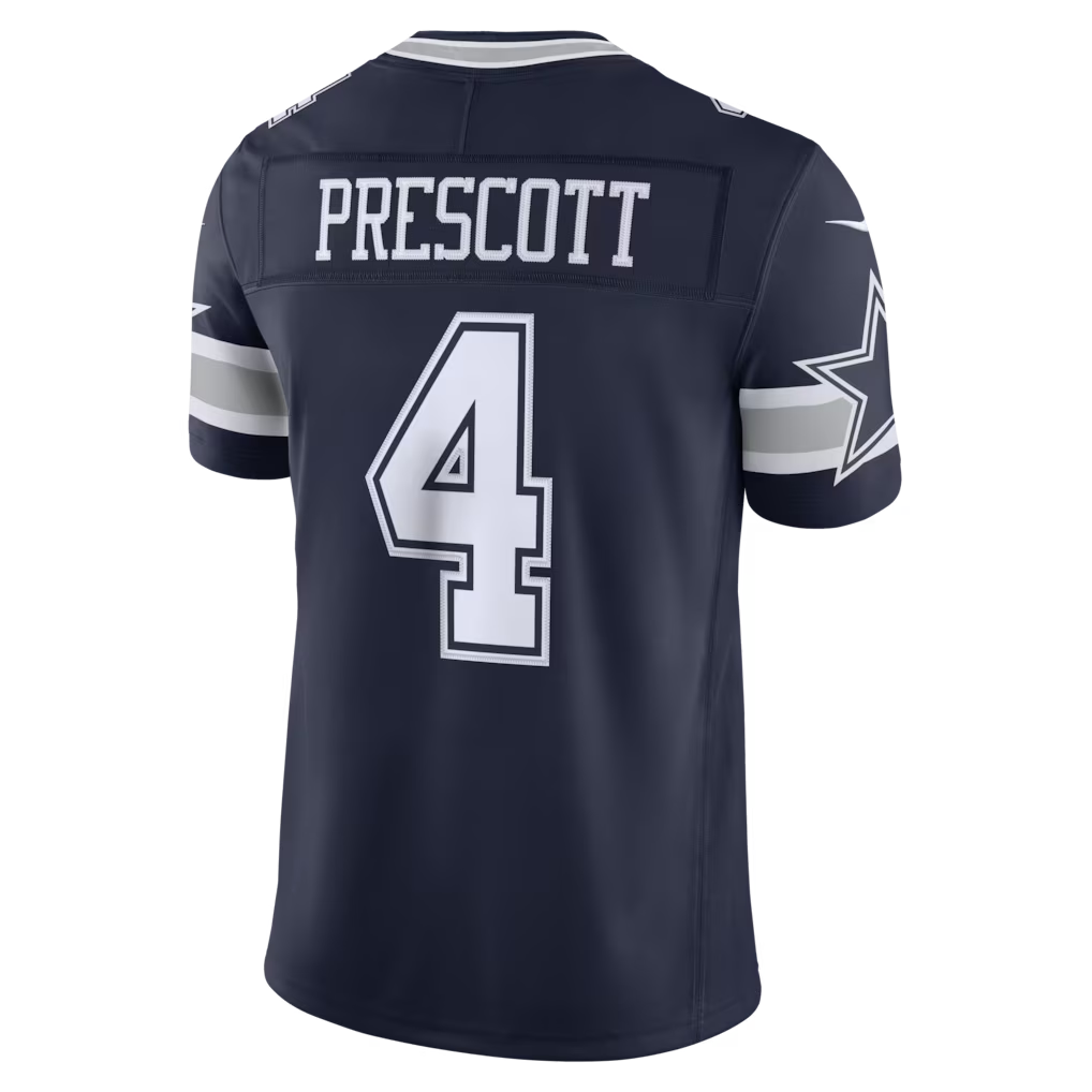 Yuxns D.Cowboys #4 Dak Prescott Navy Team Vapor F.U.S.E. Stitched Limited Stitched Jerseys