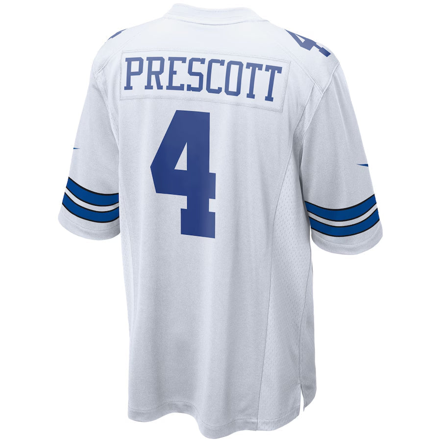 Yuxns D.Cowboys #4 Dak Prescott Player White Home Game Stitched Jerseys