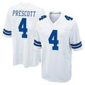 Yuxns D.Cowboys #4 Dak Prescott Player White Home Game Stitched Jerseys