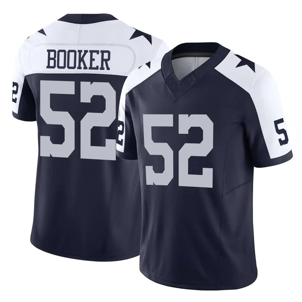Yuxns D.Cowboys #52 Tyler Booker Player Navy-White Limited Alternate Vapor F.U.S.E. Home Game Stitched Jerseys