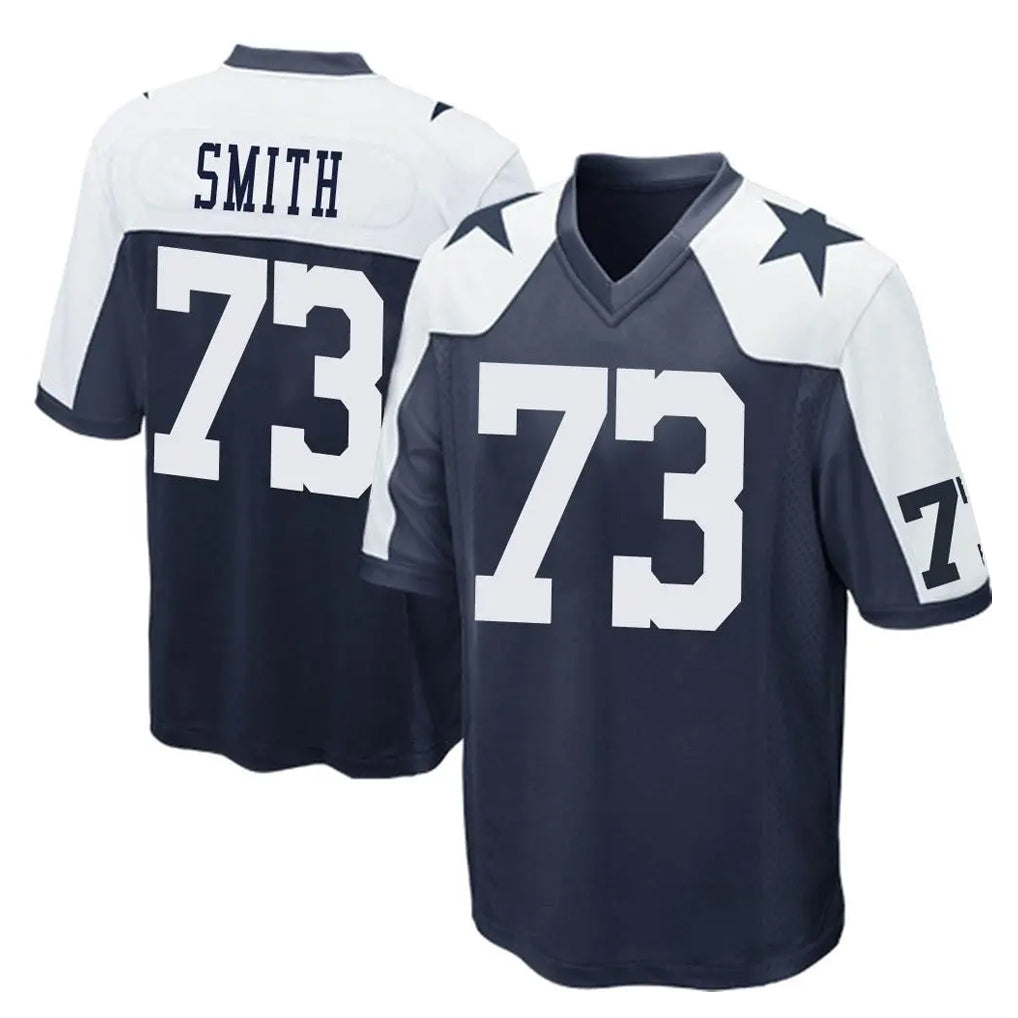 Yuxns D.Cowboys #73 Tyler Smith Player Navy-White Alternate Home Game Stitched Jerseys