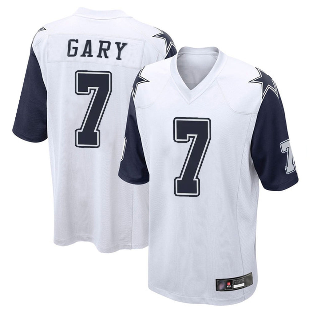 Yuxns D.Cowboys #7 Rashan Gary Player White-Navy Home Game Stitched Jerseys