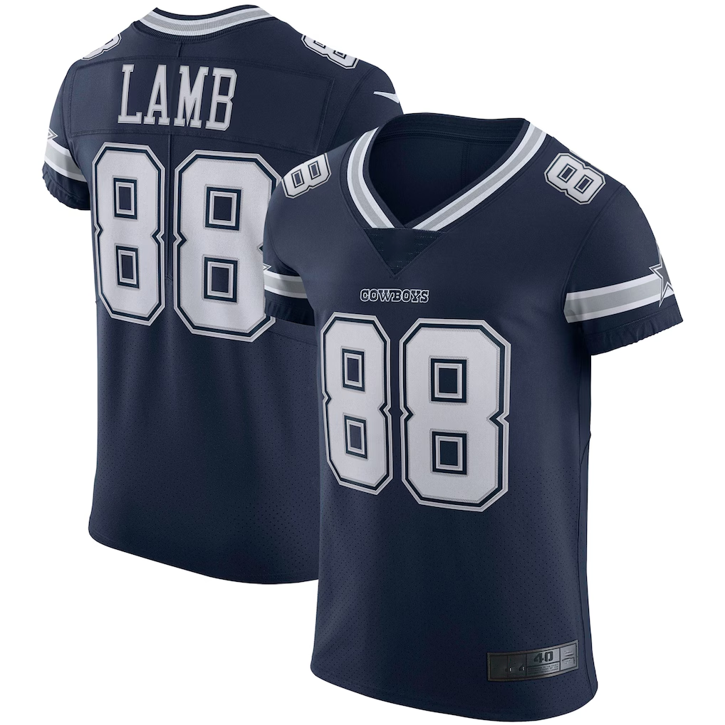 Yuxns D.Cowboys #88 CeeDee Lamb Navy Vapor Elite Stitched Jerseys