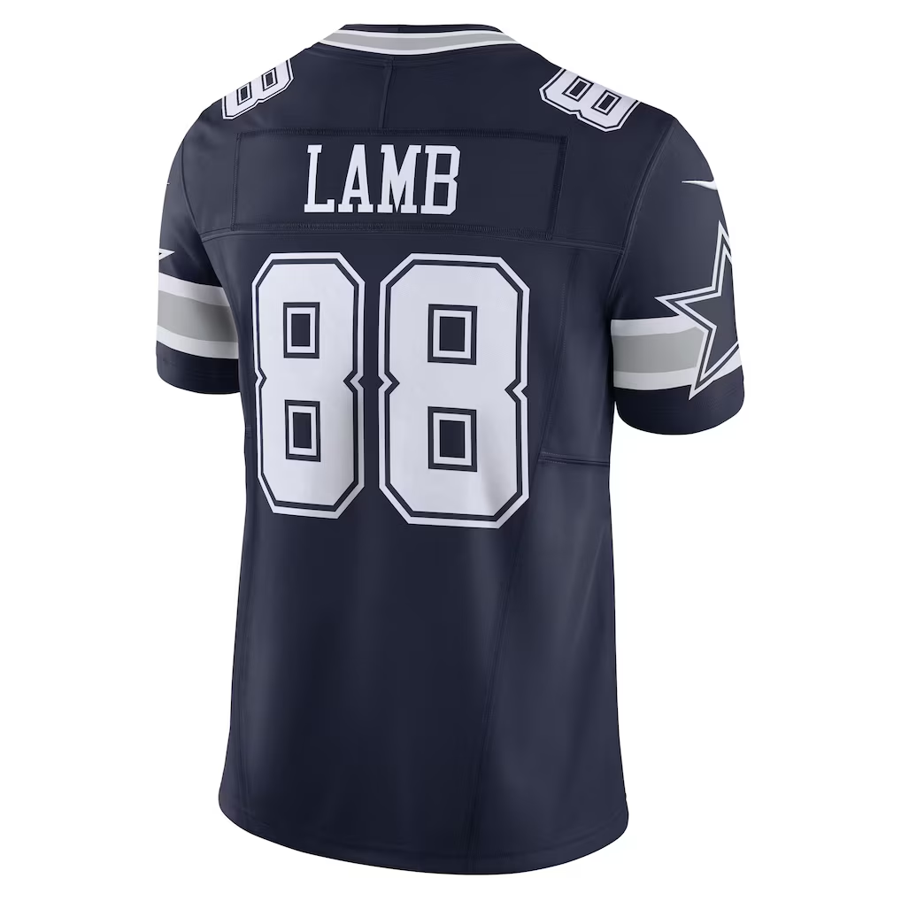Yuxns D.Cowboys #88 CeeDee Lamb Navy Vapor F.U.S.E. Limited Stitched Jerseys-1