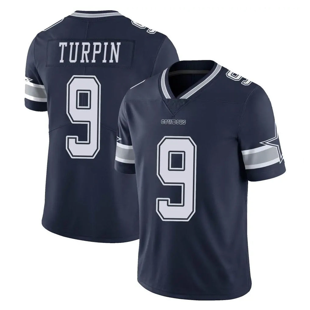 Yuxns D.Cowboys #9 KaVontae Turpin Player Navy Vapor Untouchable Limited Home Game Stitched Jerseys
