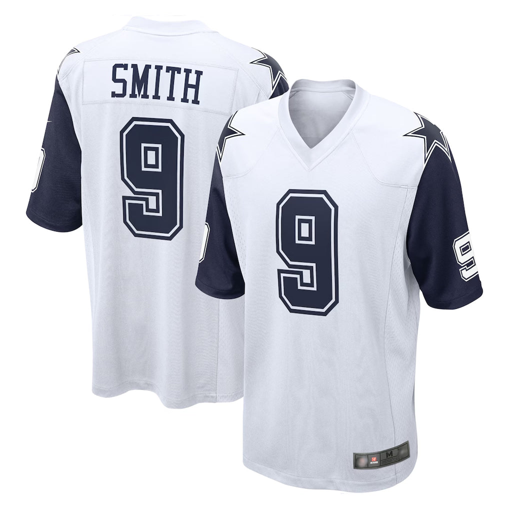 Yuxns D.Cowboys #9 KaVontae Turpin Player White-Navy Home Game Stitched Jerseys