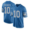 Yuxns D.Lions #10 Isiah Pacheco Player Blue Vapor Untouchable Throwback Game Stitched Jerseys