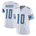Yuxns D.Lions #10 Isiah Pacheco Player White Limited Vapor Untouchable Home Game Stitched Jerseys