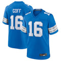 Yuxns D.Lions #16 Jared Goff Blue Game Jersey American Stitched  Jerseys