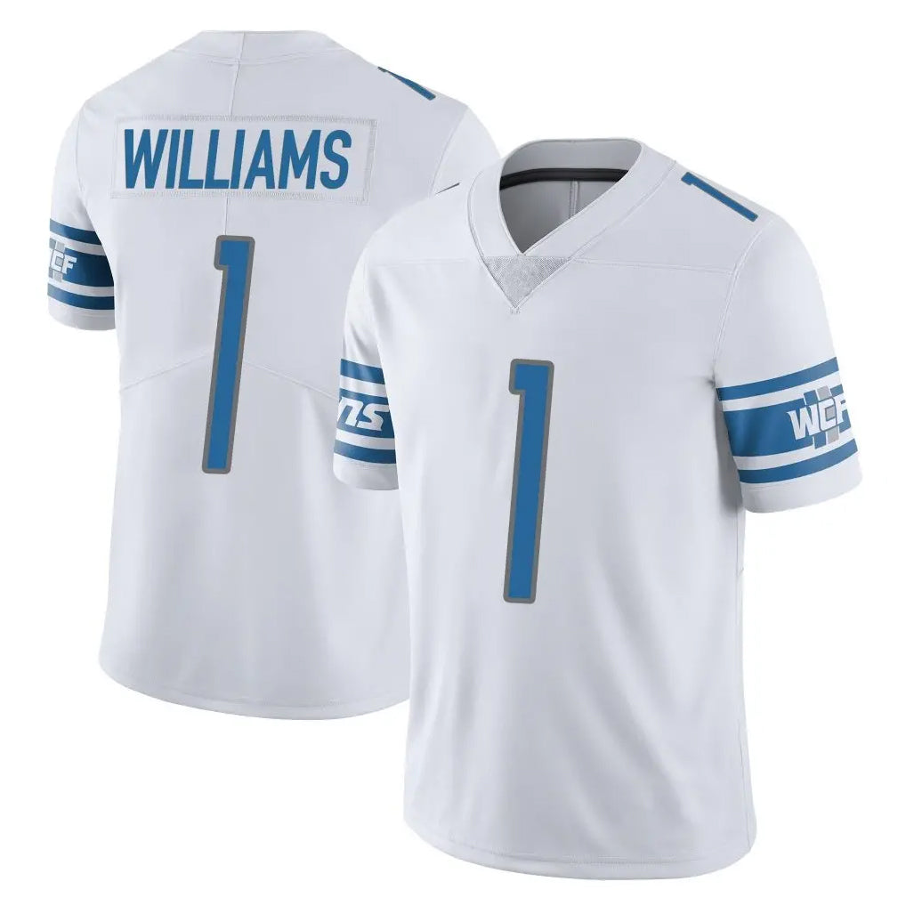 Yuxns D.Lions #1 Jameson Williams Player White Limited Vapor Untouchable Home Game Stitched Jerseys