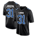 Yuxns D.Lions #31 Kerby Joseph Player Black Fashion Home Game Stitched Jerseys