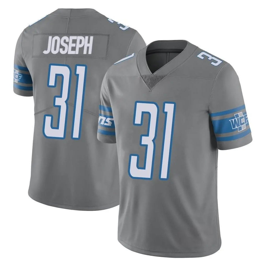 Yuxns D.Lions #31 Kerby Joseph Player Gray Vapor Untouchable Limited Home Game Stitched Jerseys