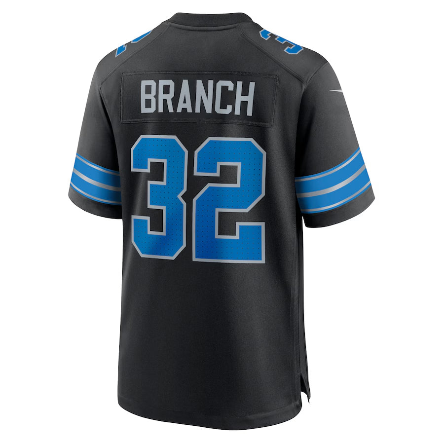 Yuxns D.Lions #32 Brian Branch Player Black Home Game Stitched Jerseys