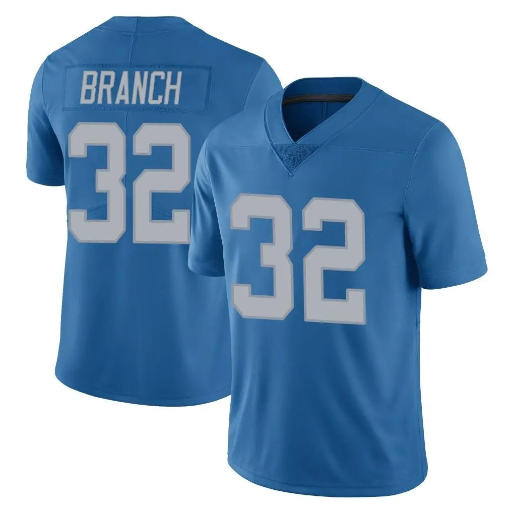 Yuxns D.Lions #32 Brian Branch Player Blue Limited Throwback Vapor Untouchable Stitched Jerseys