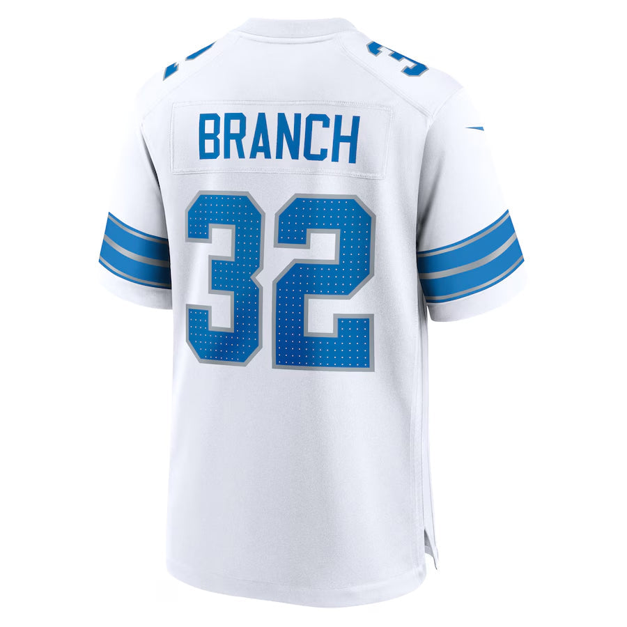 Yuxns D.Lions #32 Brian Branch Player White Home Game Stitched Jerseys