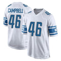 Yuxns D.Lions #46 Jack Campbell Player White Home Game Stitched Jerseys