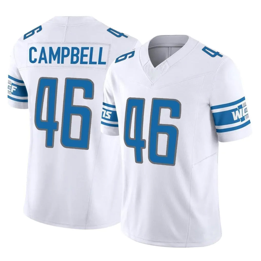 Yuxns D.Lions #46 Jack Campbell Player White Vapor F.U.S.E. Limited Home Game Stitched Jerseys