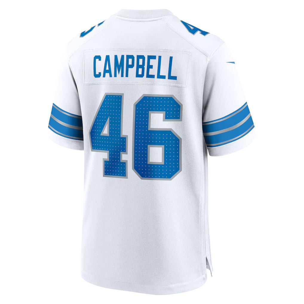 Yuxns D.Lions #46 Jack Campbell White White Game Stitched Jerseys