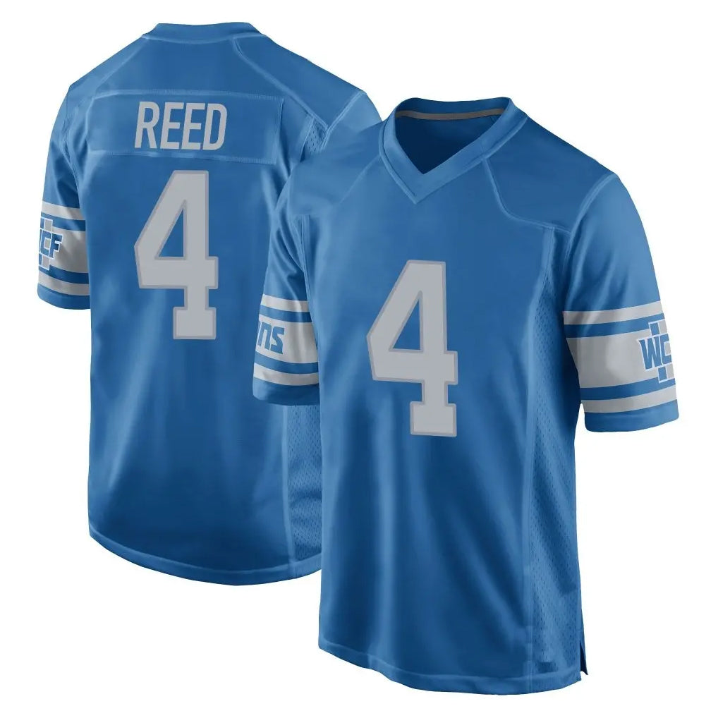 Yuxns D.Lions #4 D.J. Reed Player Blue Vapor Untouchable Throwback Game Stitched Jerseys