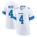 Yuxns D.Lions #4 D.J. Reed Player White Alternate Home Game Stitched Jerseys