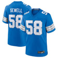 Yuxns D.Lions #58 Penei Sewell Blue Game Jersey American Stitched  Jerseys
