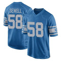 Yuxns D.Lions #58 Penei Sewell Player Blue Vapor Untouchable Throwback Game Stitched Jerseys