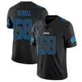 Yuxns D.Lions #58 Penei Sewell Player Limited Black Impact Stitched Jerseys