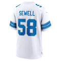 Yuxns D.Lions #58 Penei Sewell Player White Home Game Stitched Jerseys