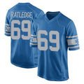 Yuxns D.Lions #69 Tate Ratledge Player Blue Vapor Untouchable Throwback Game Stitched Jerseys