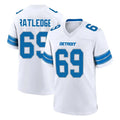 Yuxns D.Lions #69 Tate Ratledge Player White Alternate Home Game Stitched Jerseys