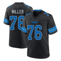 Yuxns D.Lions #76 Blake Miller Player Black Alternate Home Game Stitched Jerseys