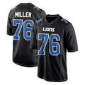 Yuxns D.Lions #76 Blake Miller Player Black Fashion Home Game Stitched Jerseys