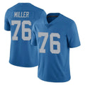 Yuxns D.Lions #76 Blake Miller Player Blue Limited Throwback Vapor Untouchable Stitched Jerseys
