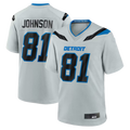 Yuxns D.Lions #81 Calvin Johnson Silver 2026 Rivalries Collection Game Stitched Jerseys