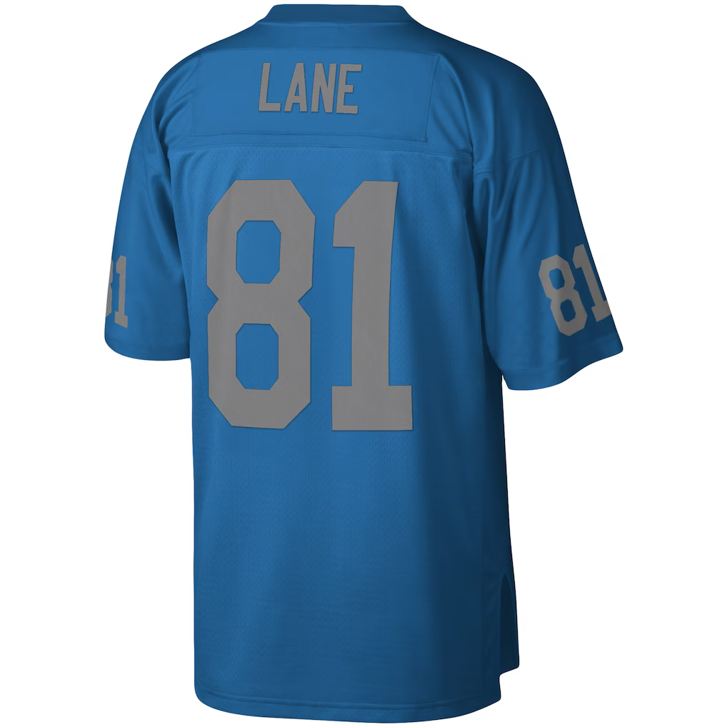 Yuxns D.Lions #81 Richard Lane Mitchell & Ness Blue Legacy Replica Puhic Stitched Jerseys
